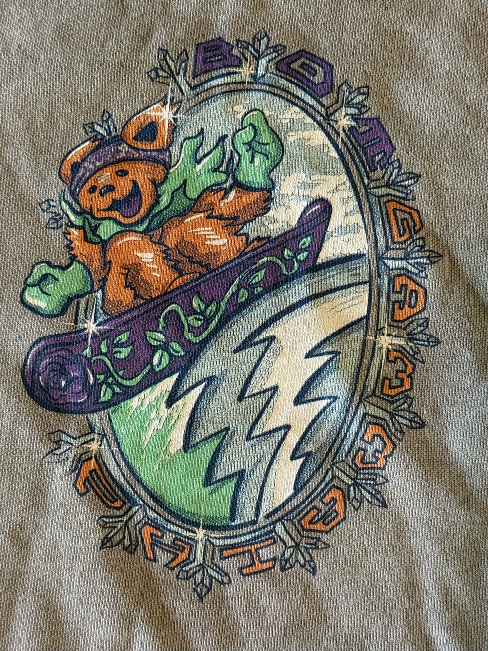 Grateful Dead "Snowboard Bears" Comfort Colors Sweatshirt - Size Large